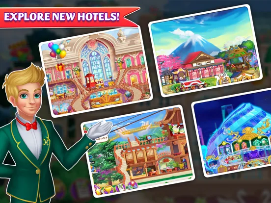 Hotel Crush iPad  Screenshots