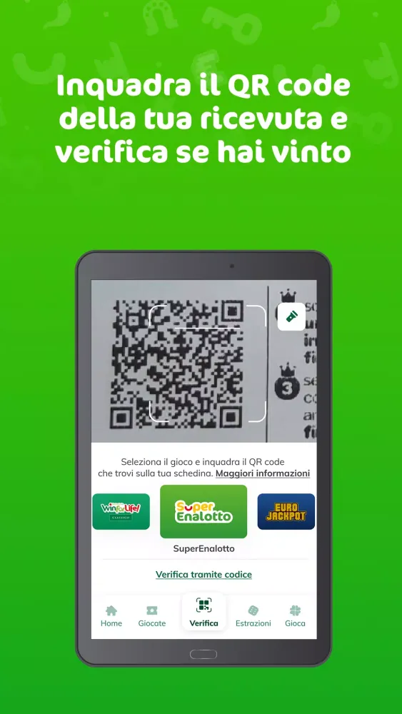 SuperEnalotto Verifica Vincite Screenshots