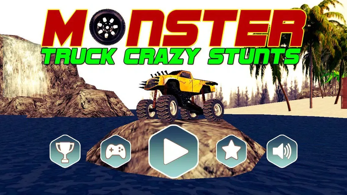 Tangkapan layar 4x4 Monster Truck Crazy Stunts 3D