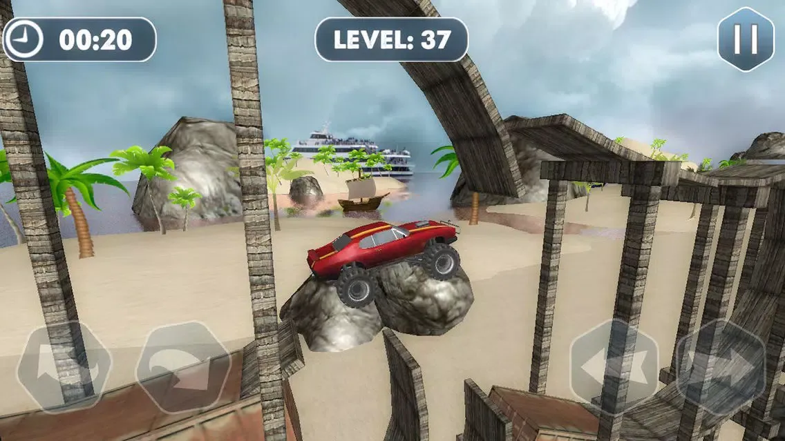 Tangkapan layar 4x4 Monster Truck Crazy Stunts 3D