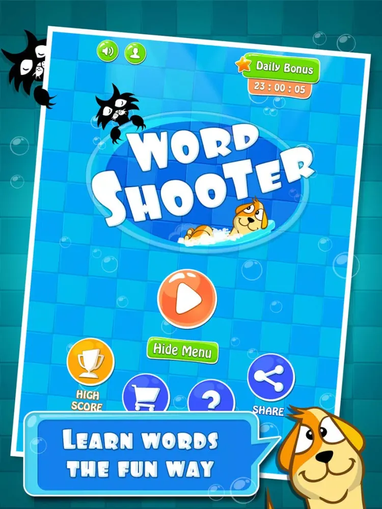 Tangkapan skrin Word Shooter - A fun word puzzle game for kids iPad 