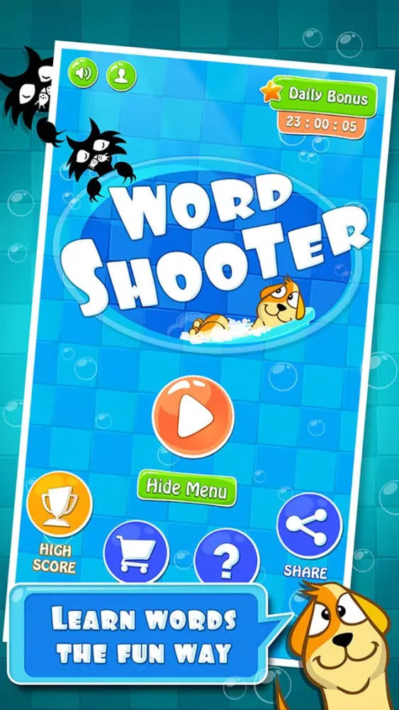 Tangkapan skrin Word Shooter - A fun word puzzle game for kids