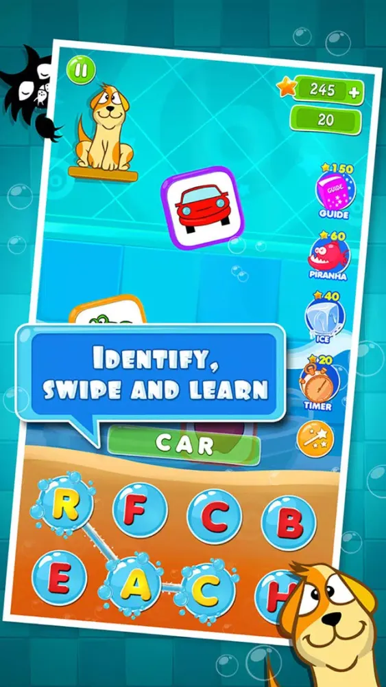 Tangkapan skrin Word Shooter - A fun word puzzle game for kids