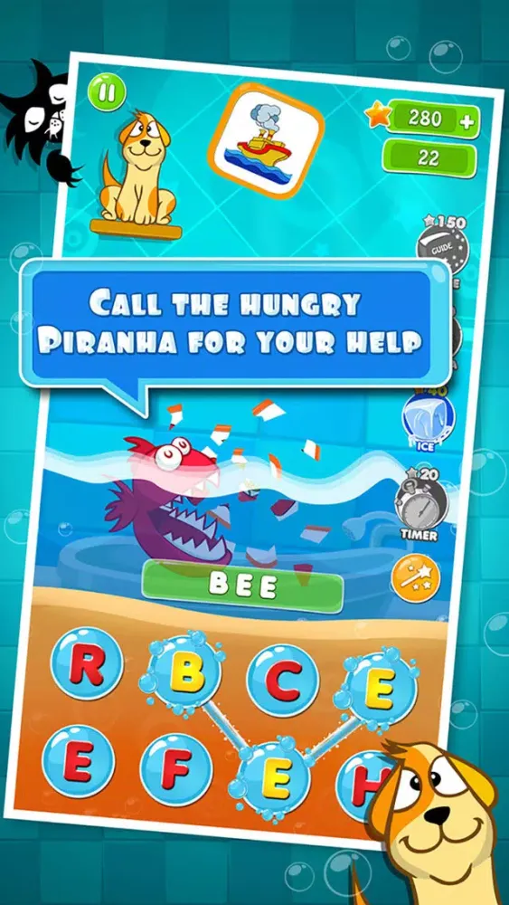 Tangkapan skrin Word Shooter - A fun word puzzle game for kids