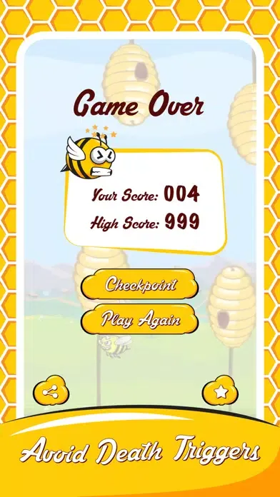 Capturas de tela do Flappy Flutter Bee