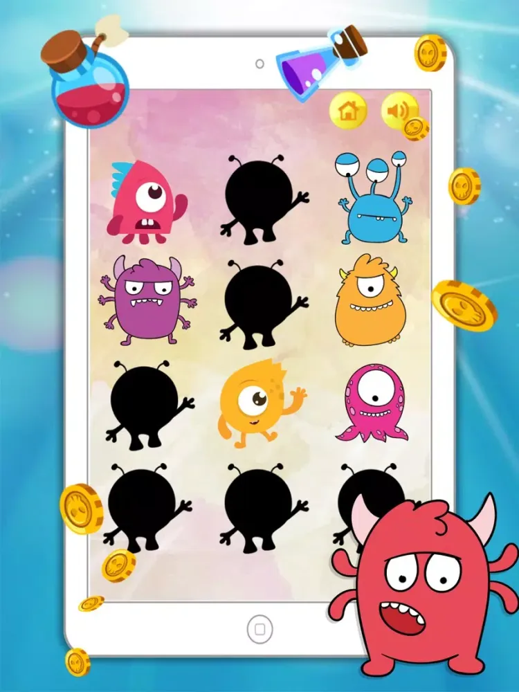 Captures d'écran de Cute Monster Find The Pairs iPad 
