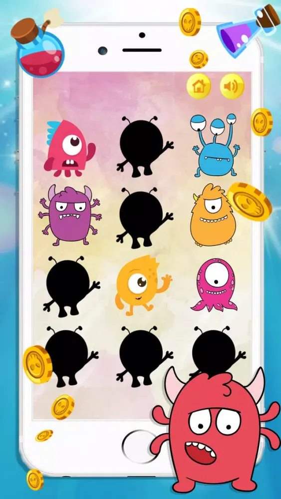 Captures d'écran de Cute Monster Find The Pairs
