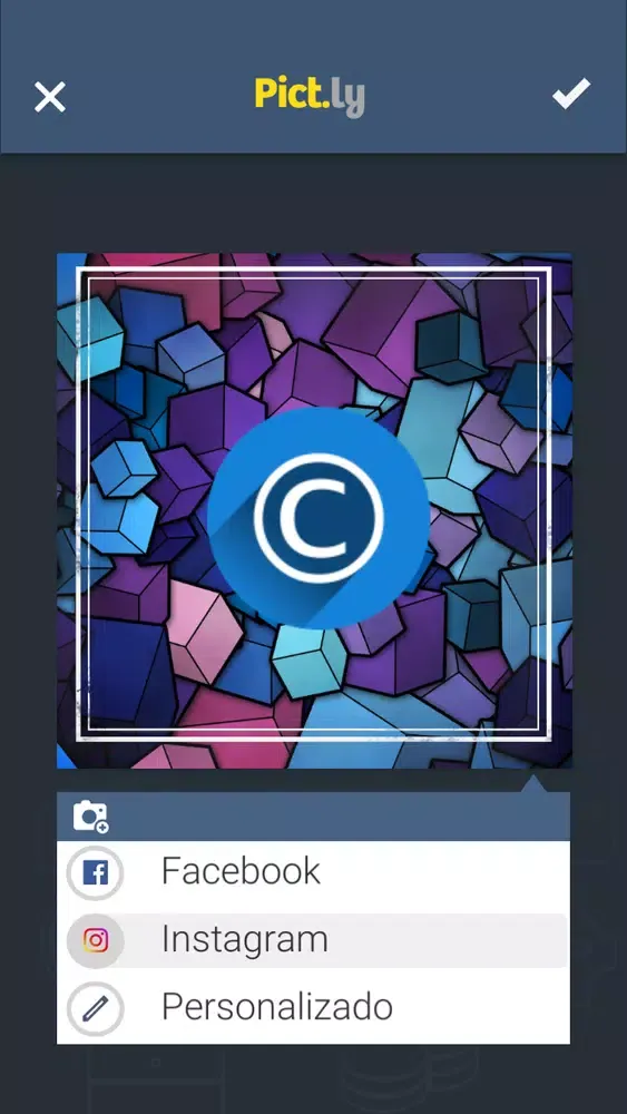 Capturas de tela do Pict.ly