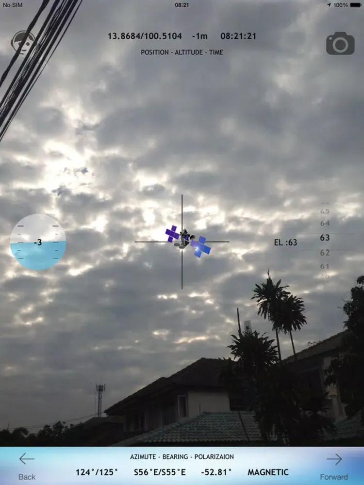 Ảnh chụp màn hình của Satellite Viewer iPad 