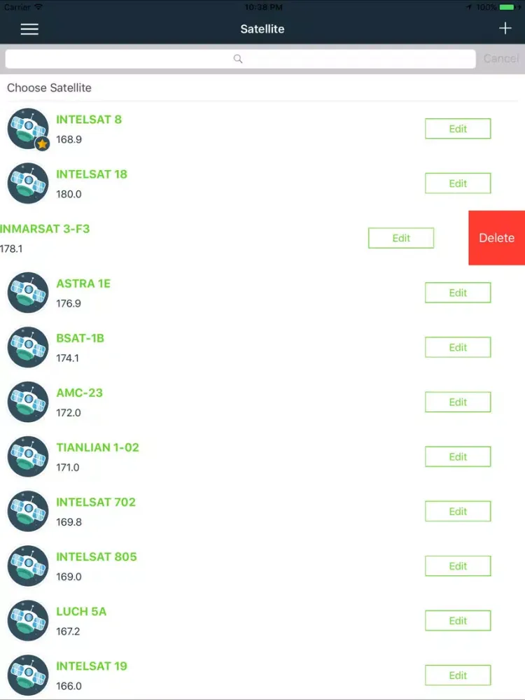 Ảnh chụp màn hình của Satellite Viewer iPad 