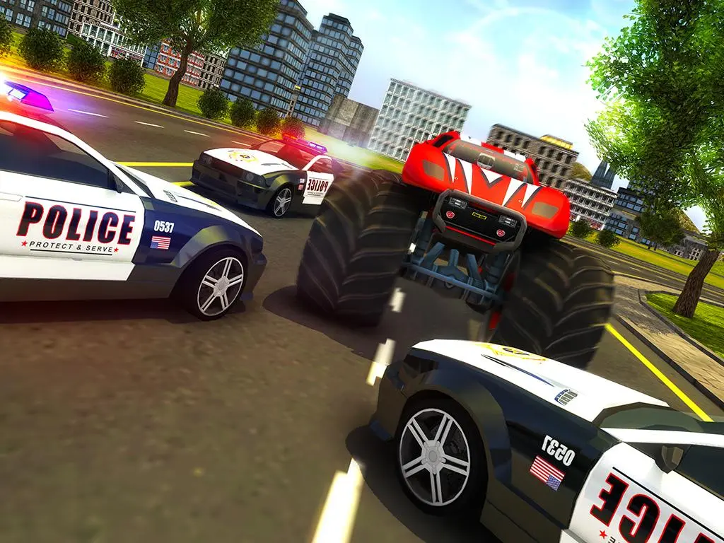 Police Chase Monster Car: City Cop Driver Escape Screenshots