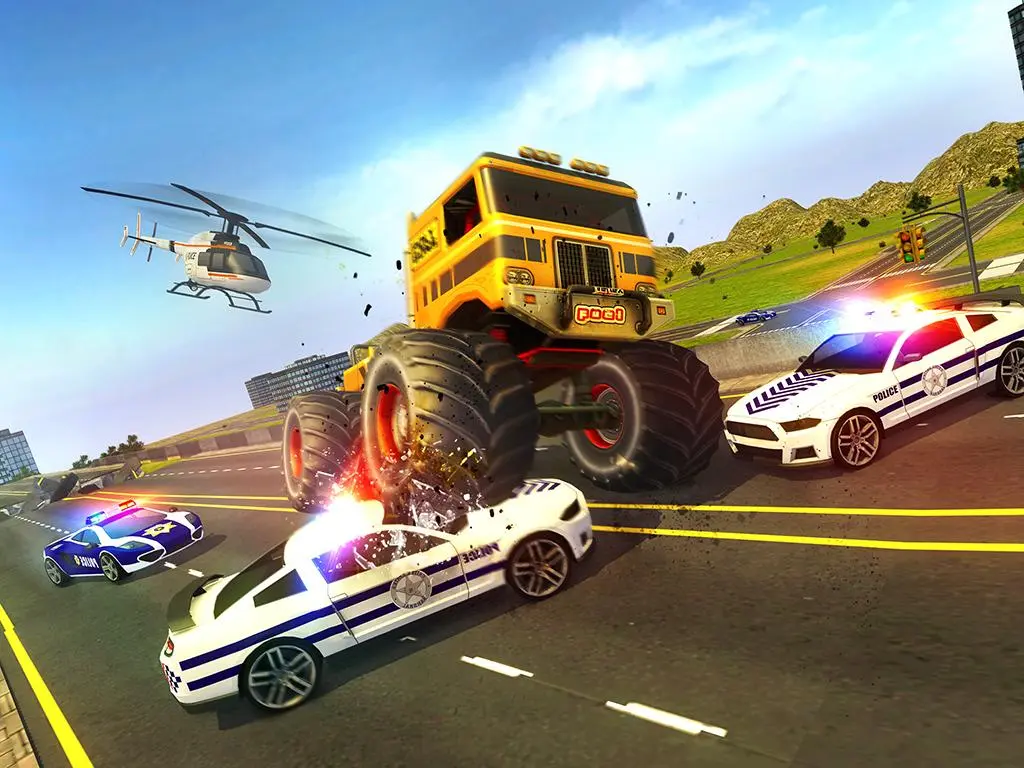 Police Chase Monster Car: City Cop Driver Escape Screenshots