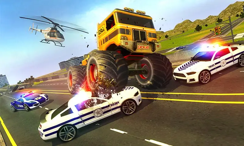 Police Chase Monster Car: City Cop Driver Escape Screenshots