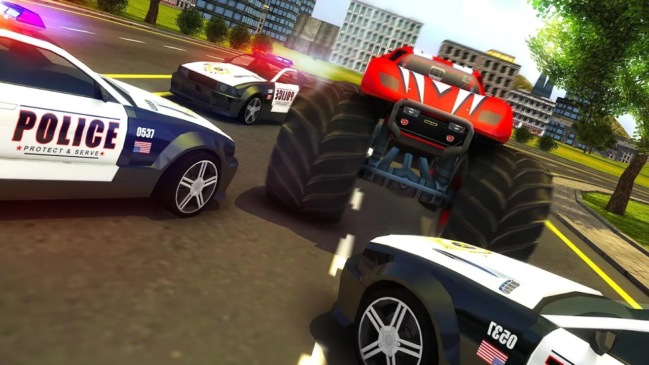 Police Chase Monster Car: City Cop Driver Escape Screenshots