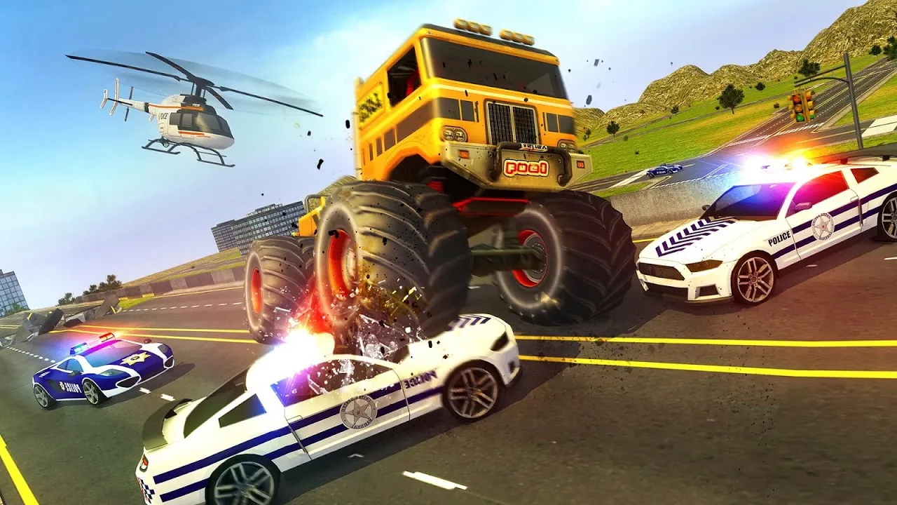 Police Chase Monster Car: City Cop Driver Escape Screenshots