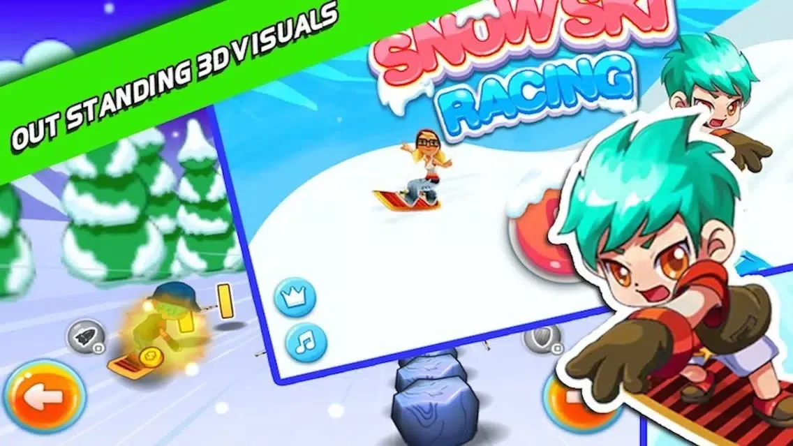 3D Ski Racing-Super Jumper Rush スクリーンショット