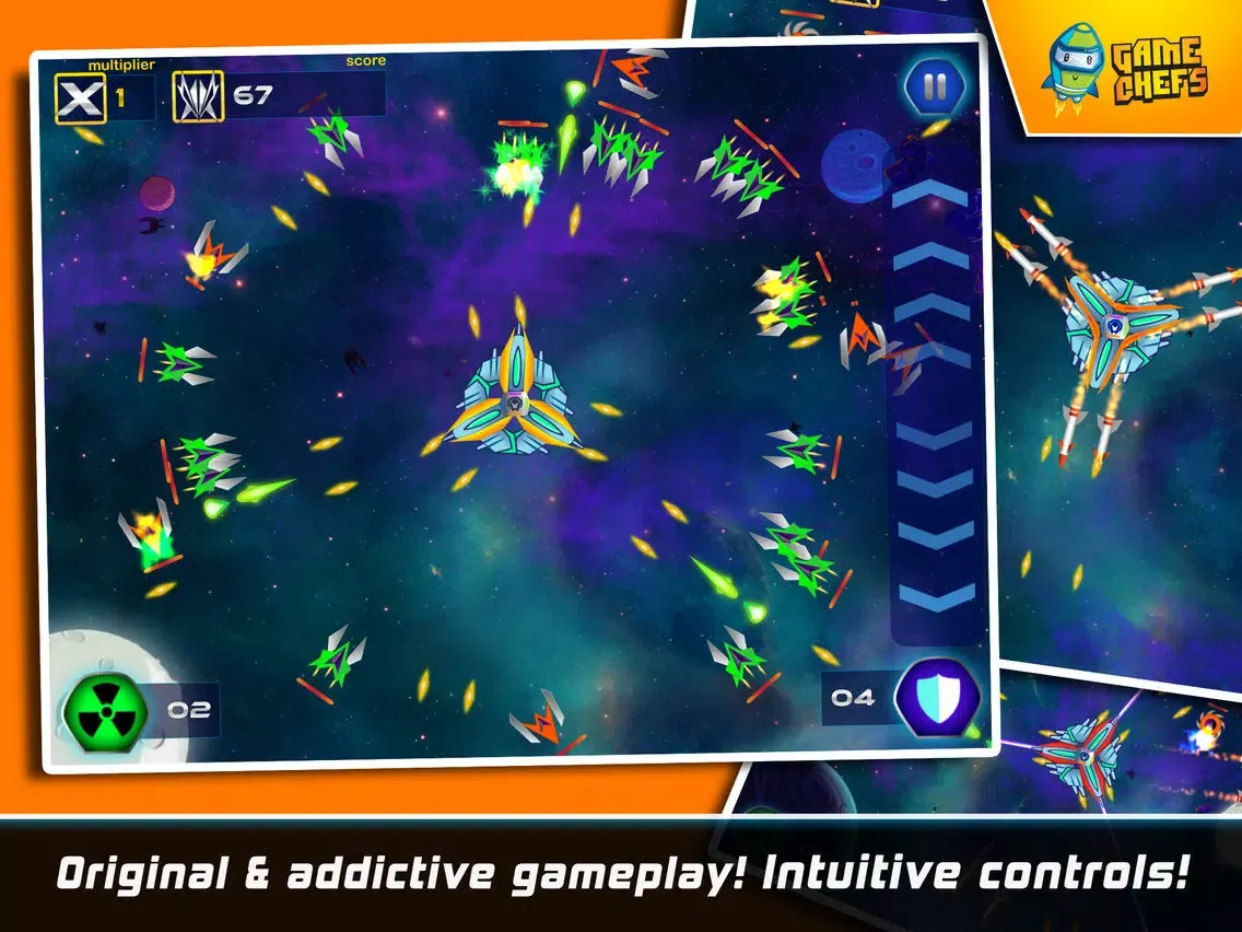 Capturas de tela do Galaxy Defense Force : The Best Free Space Shooter iPad 