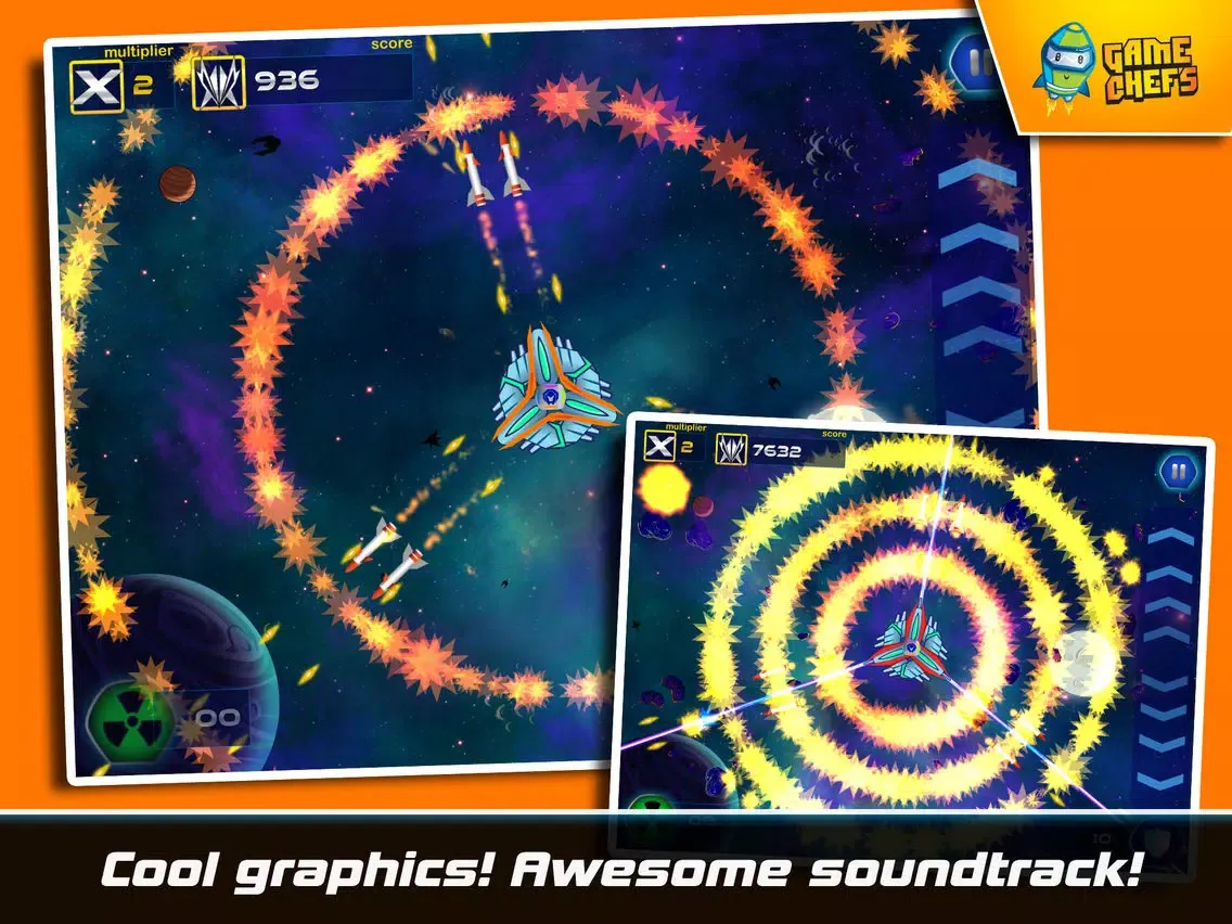 Capturas de tela do Galaxy Defense Force : The Best Free Space Shooter iPad 