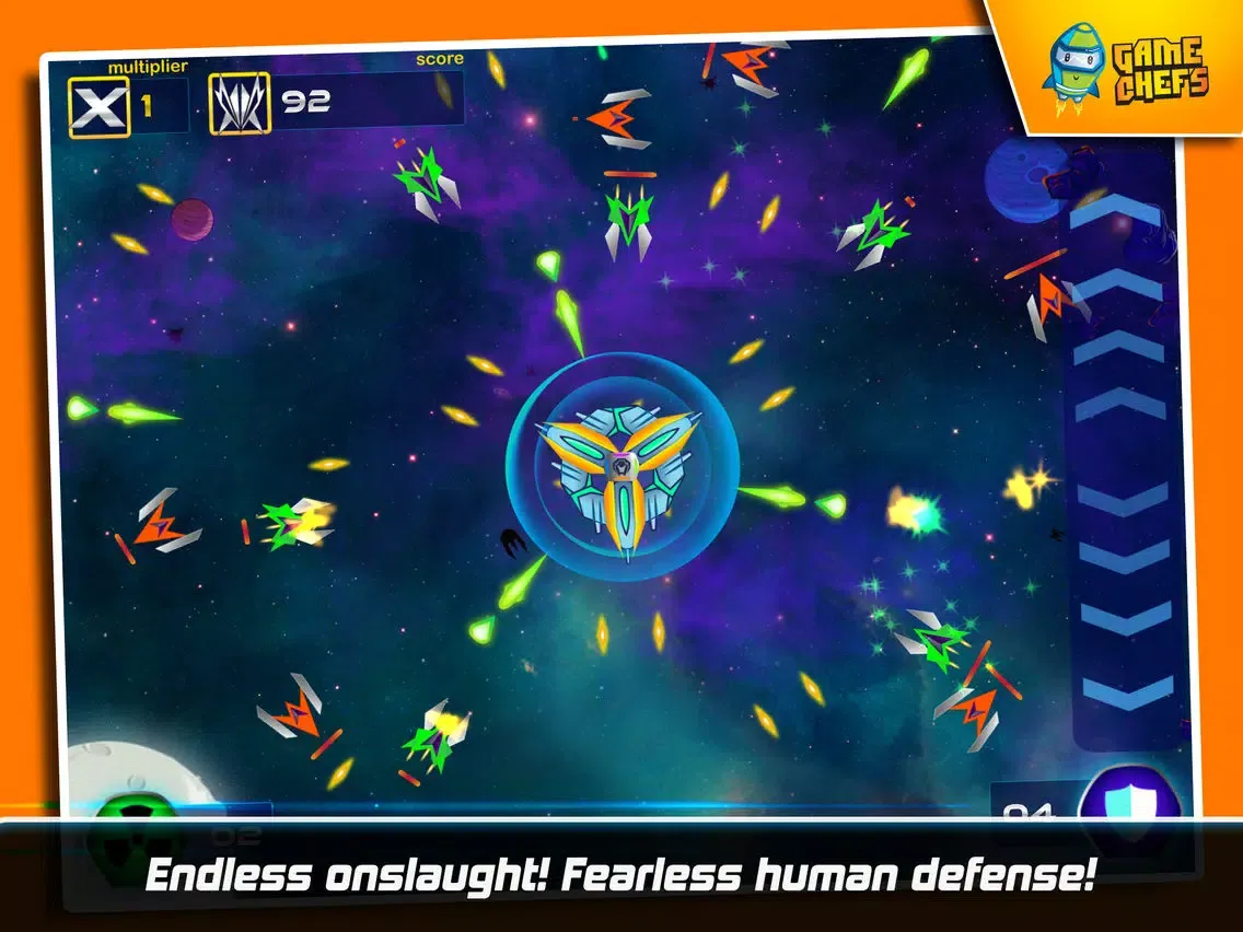 Capturas de tela do Galaxy Defense Force : The Best Free Space Shooter iPad 