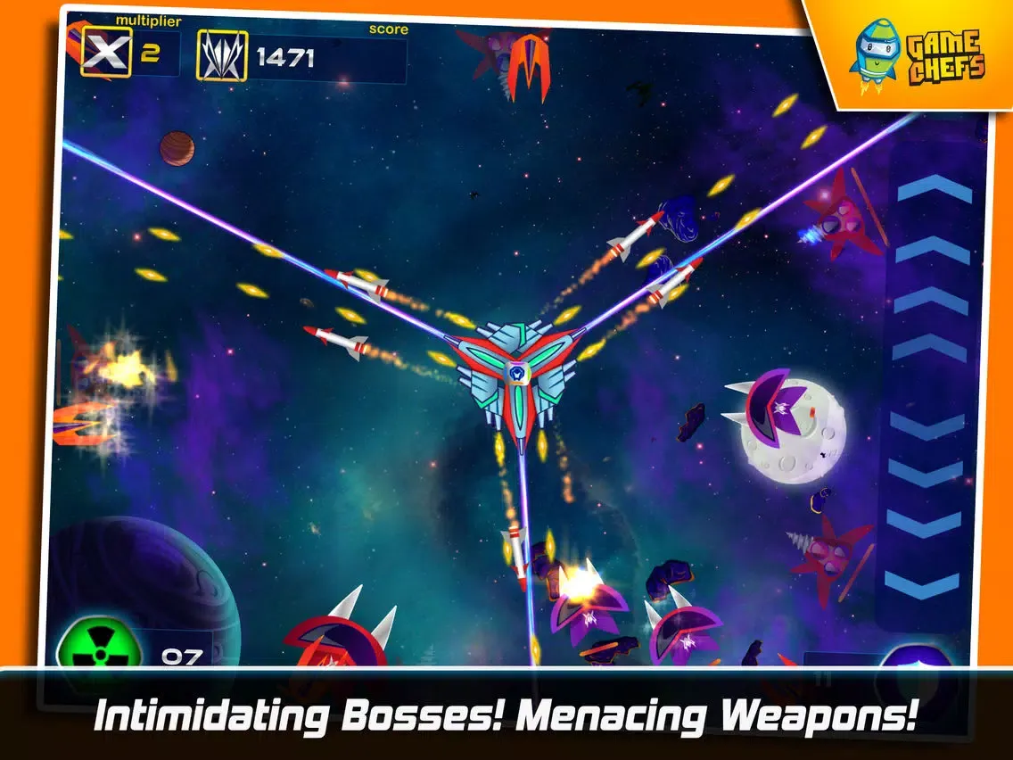 Capturas de tela do Galaxy Defense Force : The Best Free Space Shooter iPad 