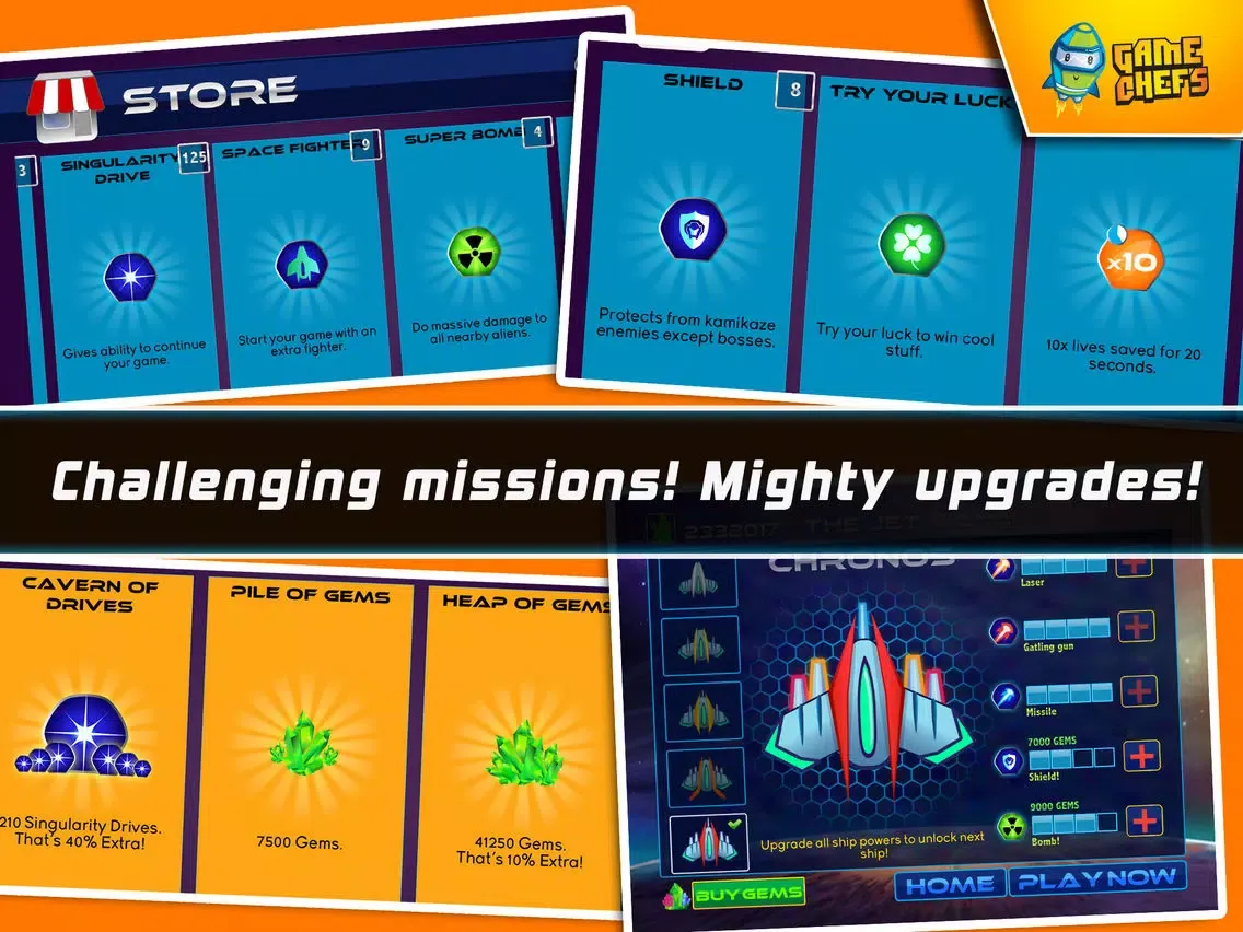 Capturas de tela do Galaxy Defense Force : The Best Free Space Shooter iPad 