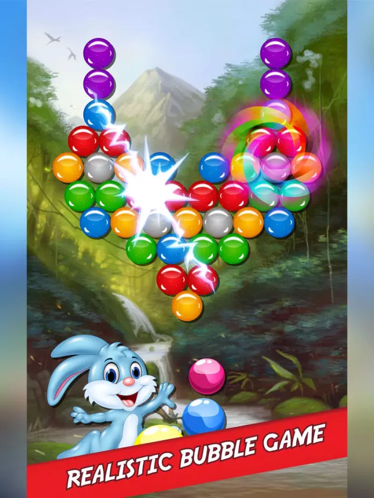 Bubble Shooter Bunny Easter Match 3 Game iPad 应用截图