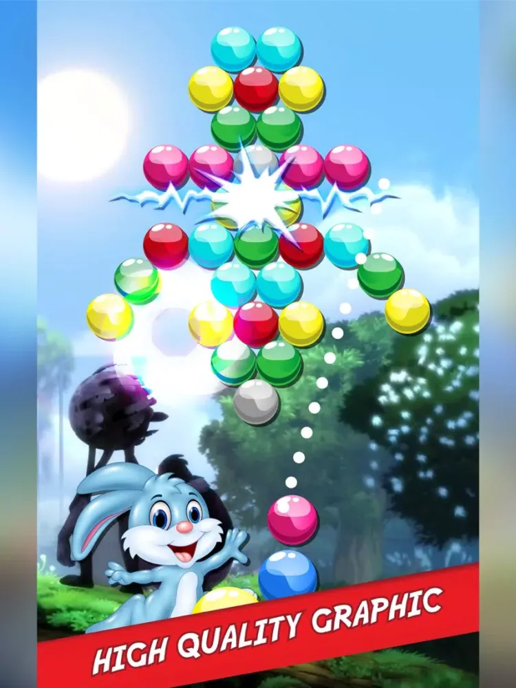 Bubble Shooter Bunny Easter Match 3 Game iPad 应用截图
