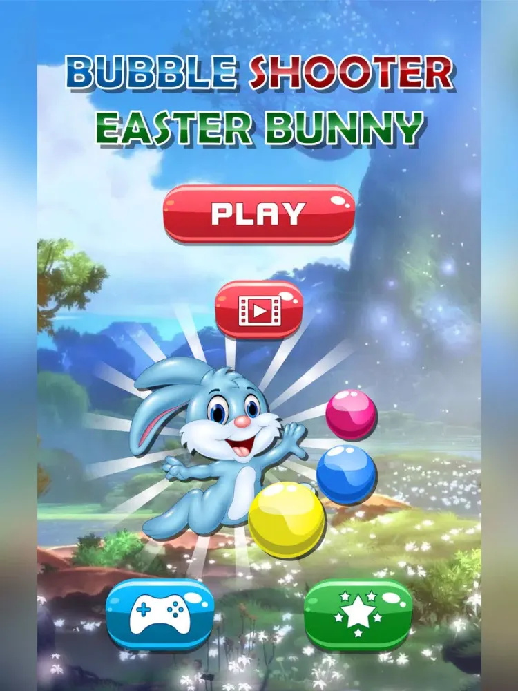 Bubble Shooter Bunny Easter Match 3 Game iPad 应用截图