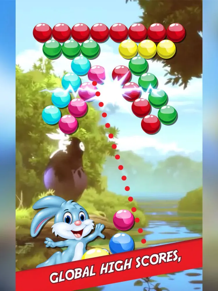 Bubble Shooter Bunny Easter Match 3 Game iPad 应用截图