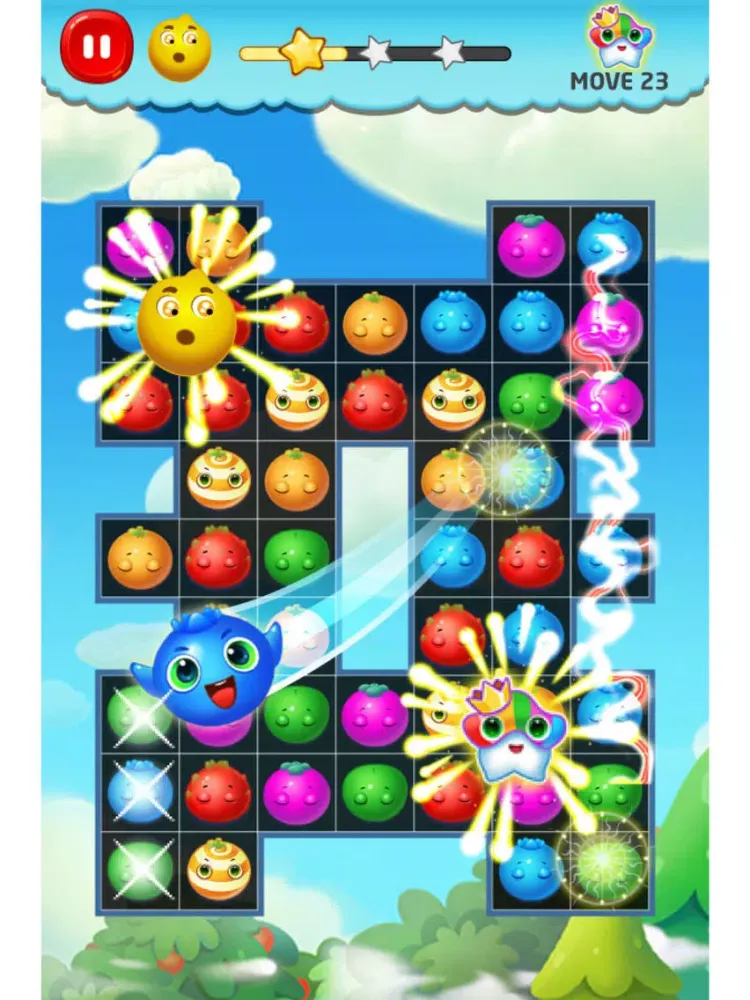 Capturas de tela do Candy Fruit Garden Story Mania - Fruit Crush Match 3 Edition iPad 