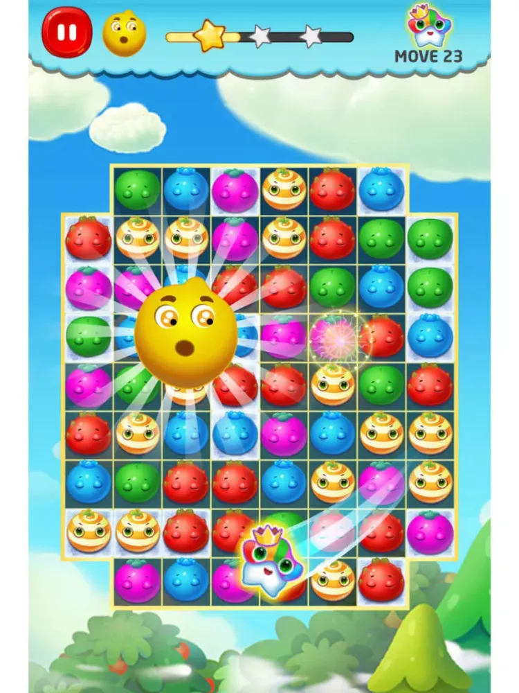 Capturas de tela do Candy Fruit Garden Story Mania - Fruit Crush Match 3 Edition iPad 