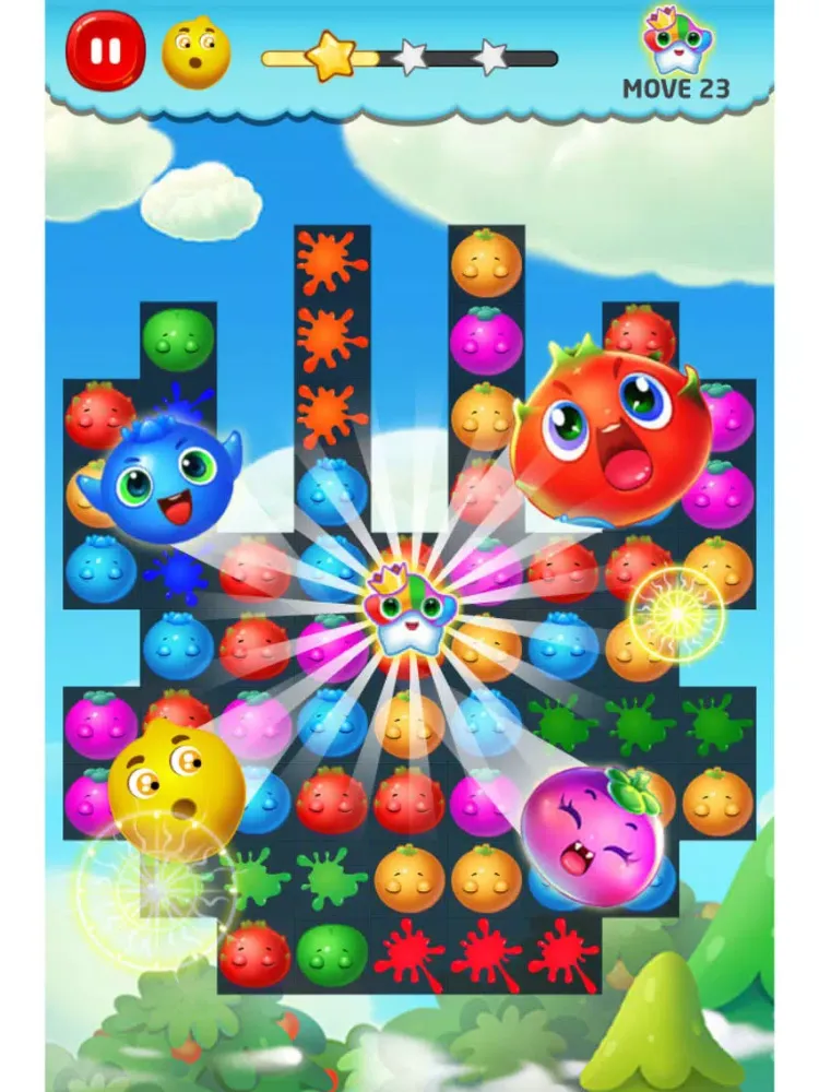 Capturas de tela do Candy Fruit Garden Story Mania - Fruit Crush Match 3 Edition iPad 