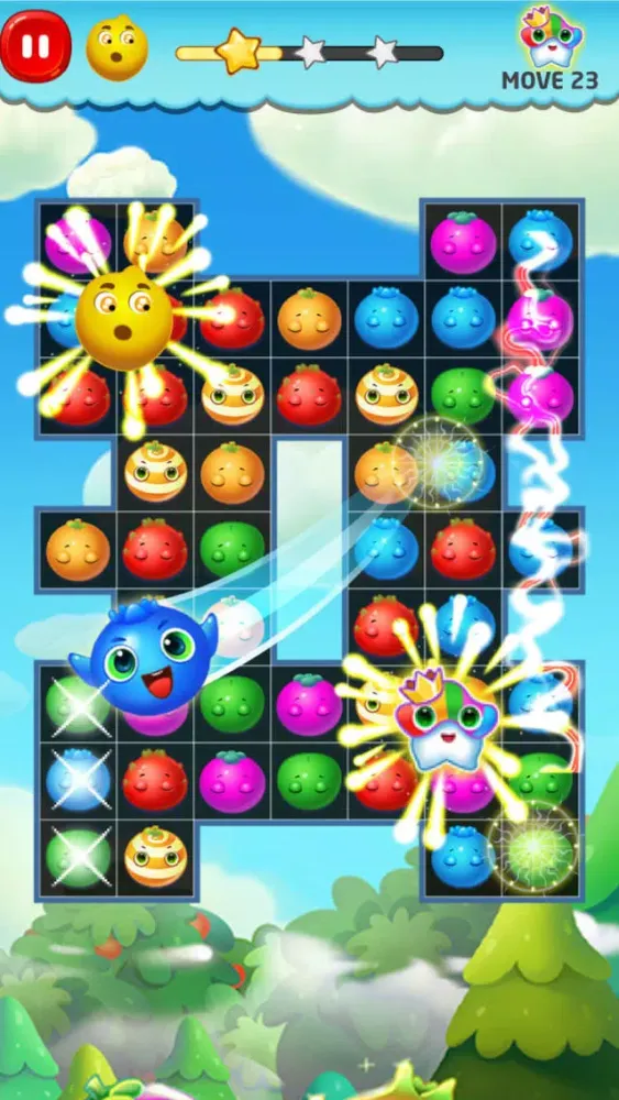 Capturas de tela do Candy Fruit Garden Story Mania - Fruit Crush Match 3 Edition