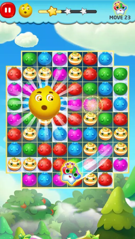 Capturas de tela do Candy Fruit Garden Story Mania - Fruit Crush Match 3 Edition