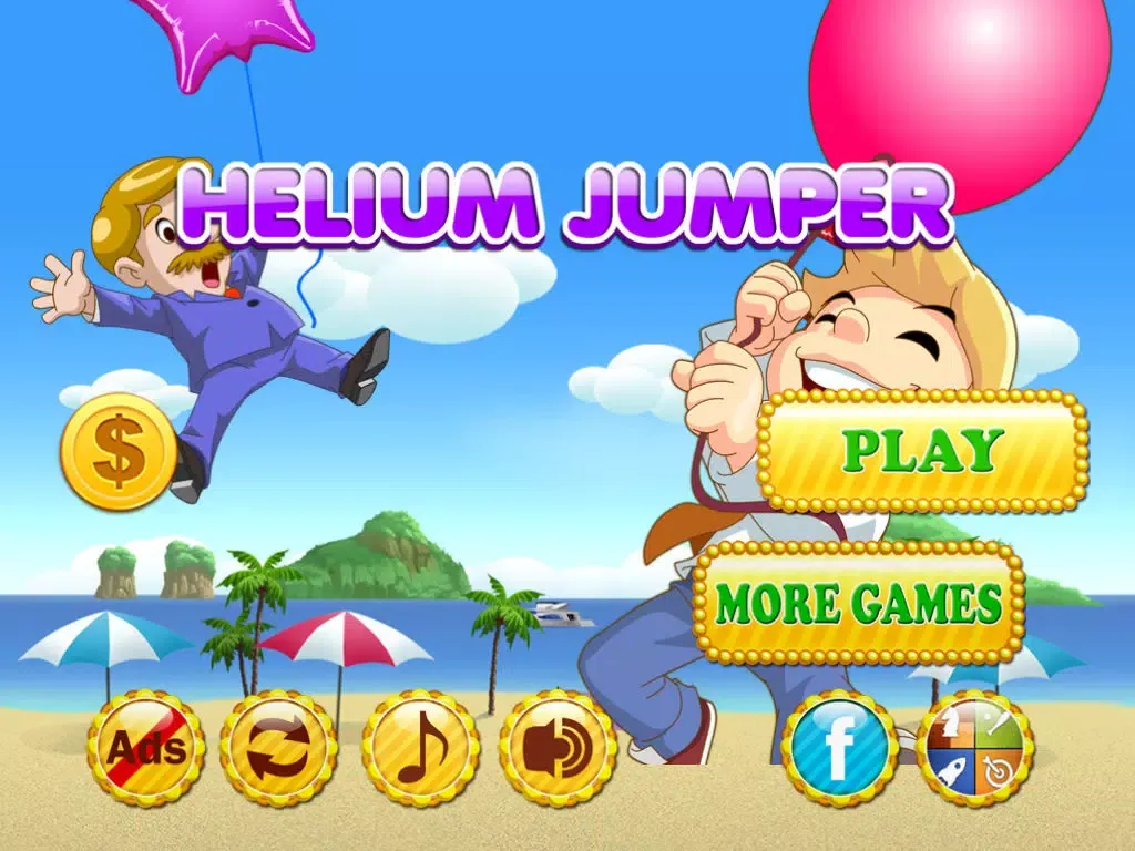 Ảnh chụp màn hình của Helium Jumper : Endless Jumping Arcade Game , the Best Fun fall down Mania ride runner Free Games for kids and boys - a Cool Funny parachute app iPad 