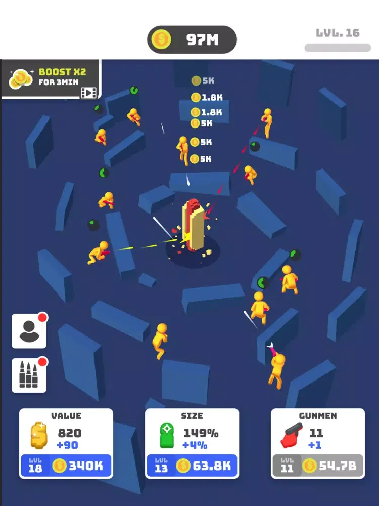 ภาพหน้าจอของ Gunmen Tycoon iPad 