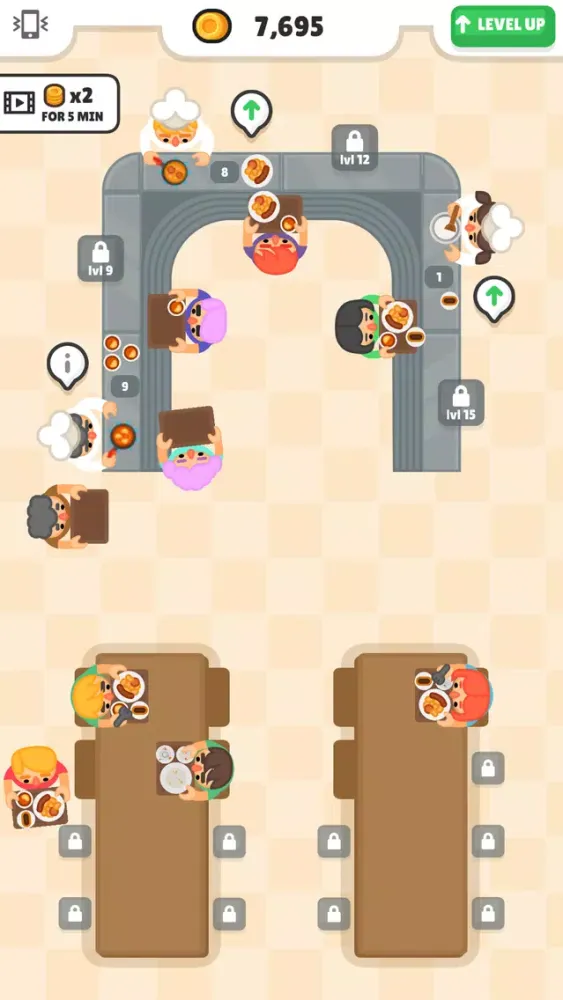 Tangkapan skrin Diner Inc. Tycoon