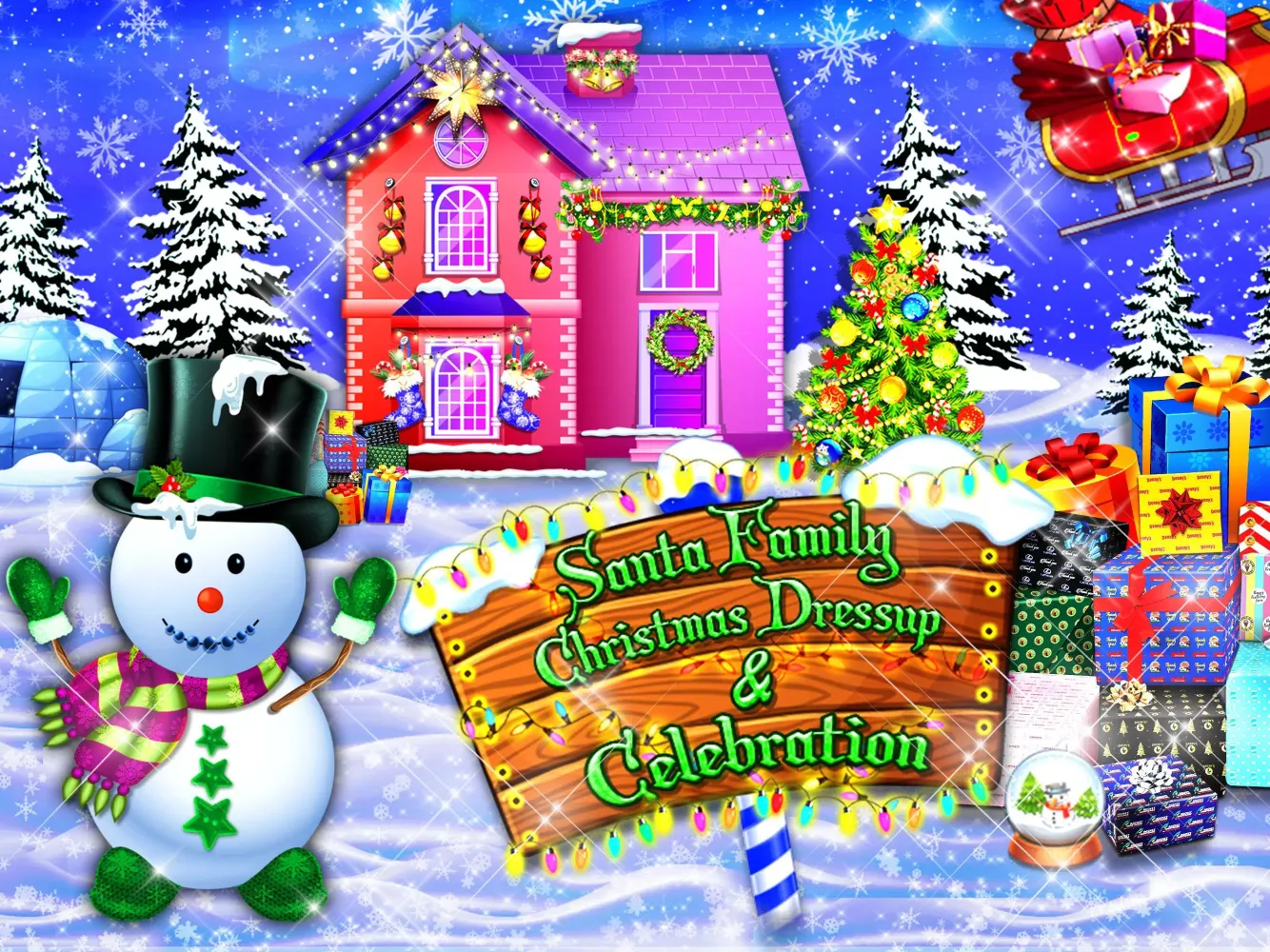 Tangkapan skrin Christmas makeup dressup games