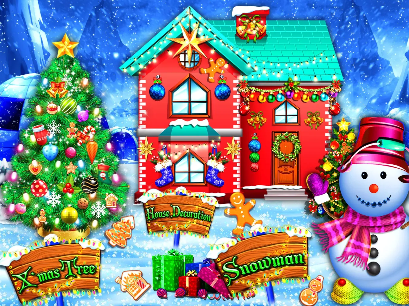 Tangkapan skrin Christmas makeup dressup games