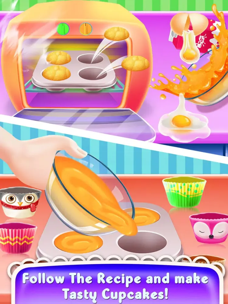 Cupcake Game: Cupcake Maker Cooking Games for Kids iPad  Screenshots