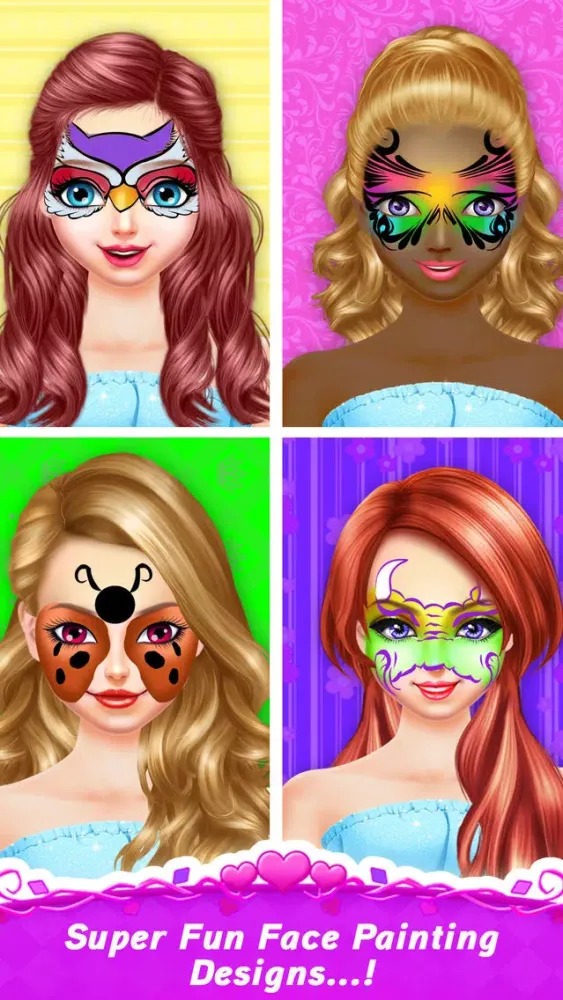 Face Paint Makeup Games: Makeover Painting Games スクリーンショット