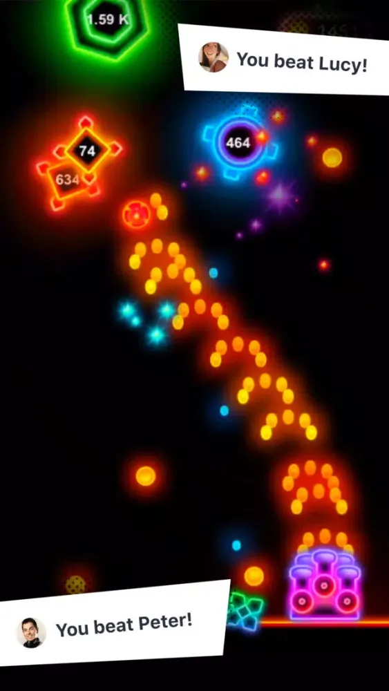 Capturas de tela do Neon Blaster by GAMEE
