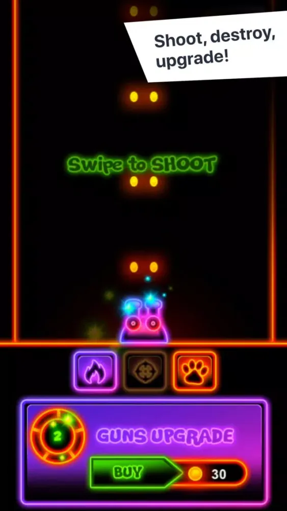 Capturas de tela do Neon Blaster by GAMEE