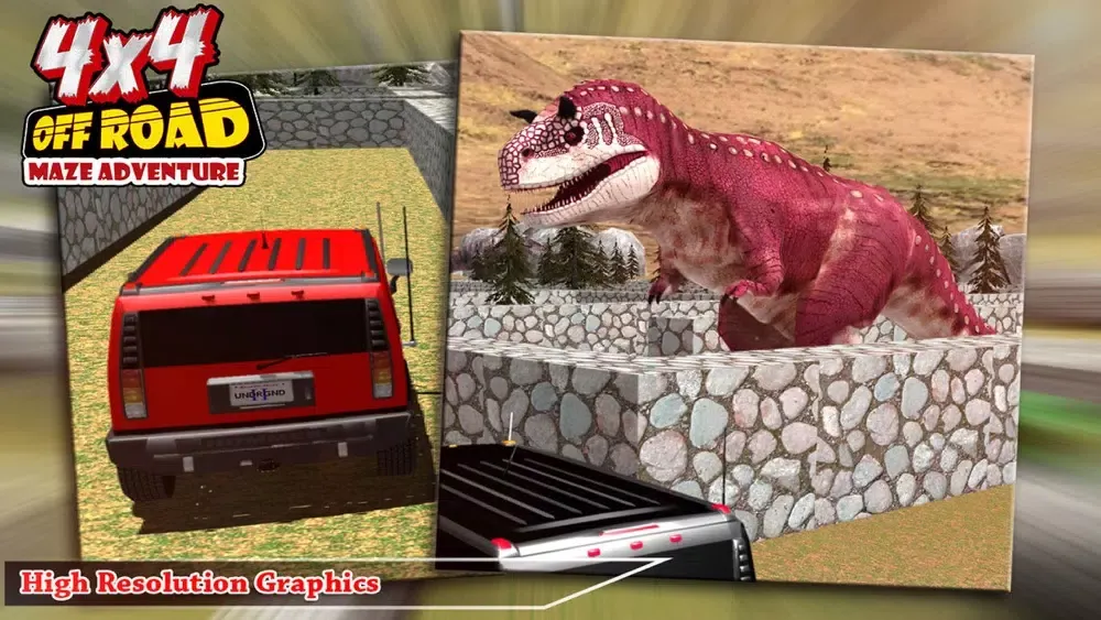 Captures d'écran de Offroad Jurassic Dinosaur Maze Adventure Driver
