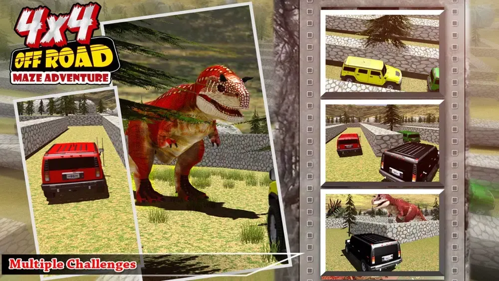 Captures d'écran de Offroad Jurassic Dinosaur Maze Adventure Driver