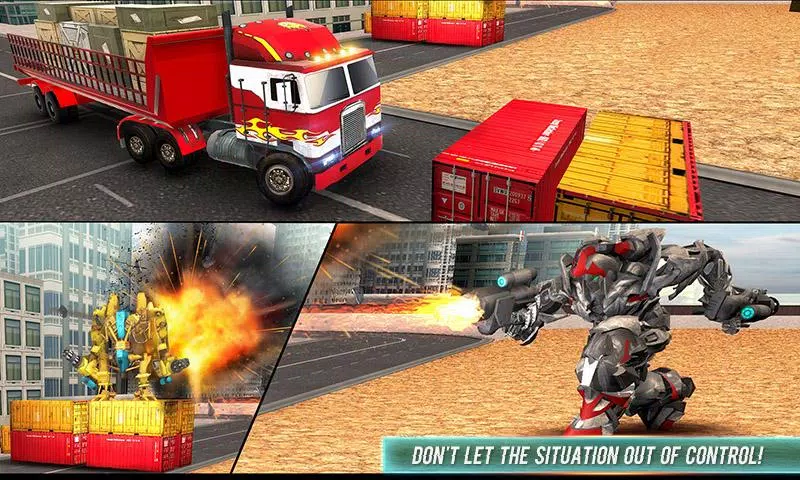 Fire Truck Super Robot Transformation War Screenshots
