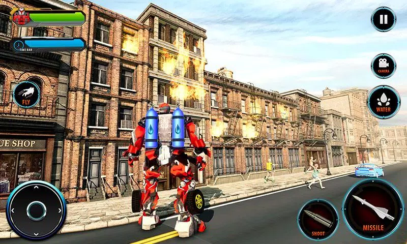 Fire Truck Super Robot Transformation War Screenshots