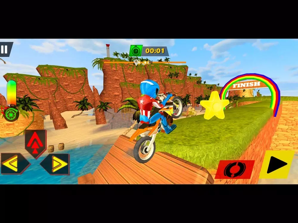 Capturas de tela do Motocross Mad Bike Stunt Rider iPad 