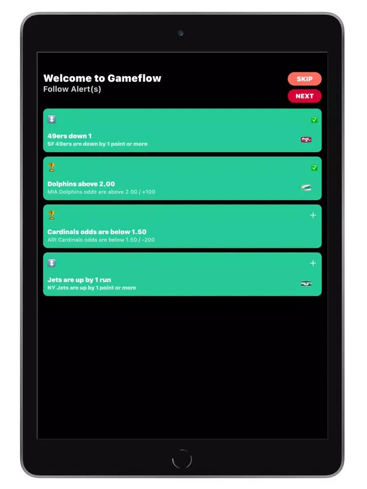 تصاویر NFL Gameflow Alerts iPad 