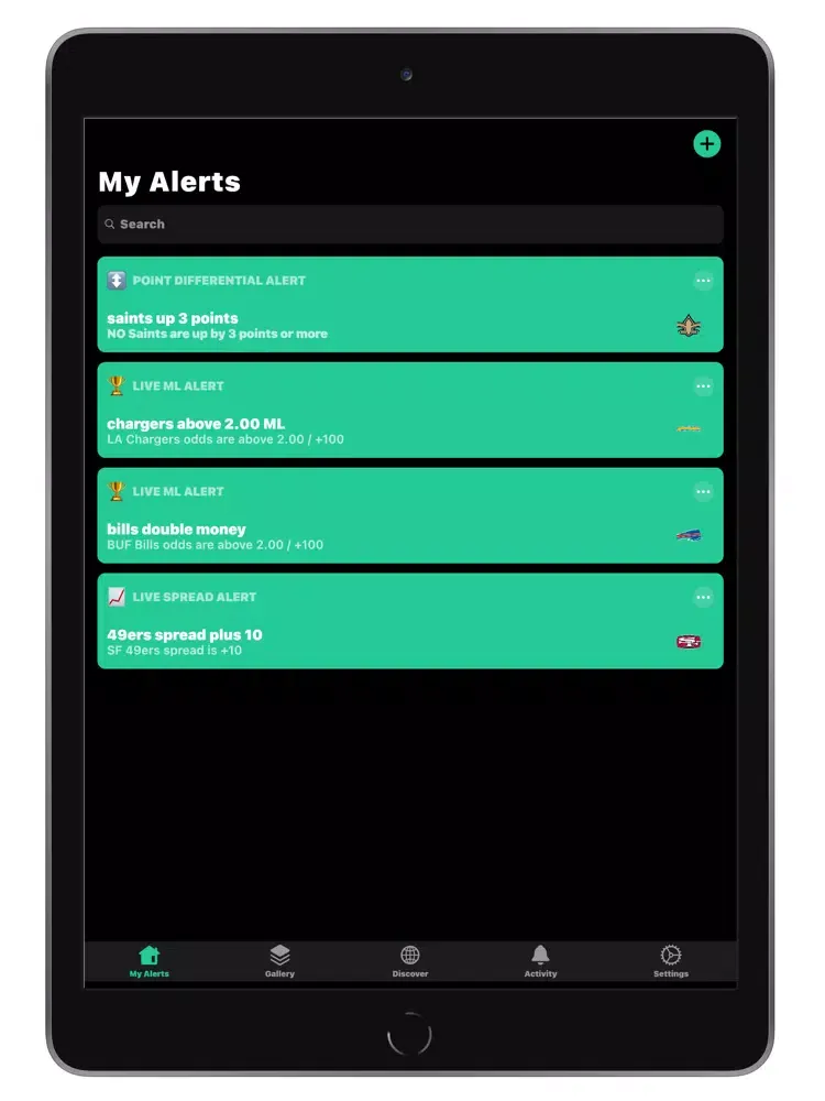 تصاویر NFL Gameflow Alerts iPad 